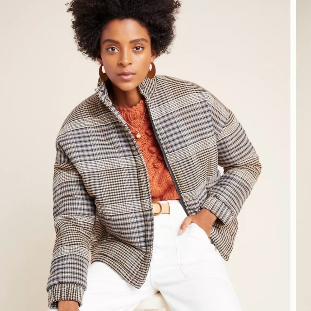 Plaid Puffer Jacket